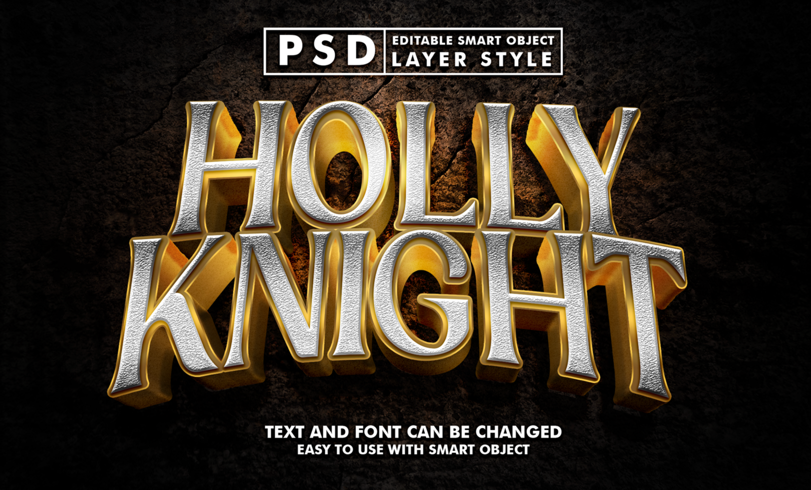 Holly Knight Editable Text Effect psd