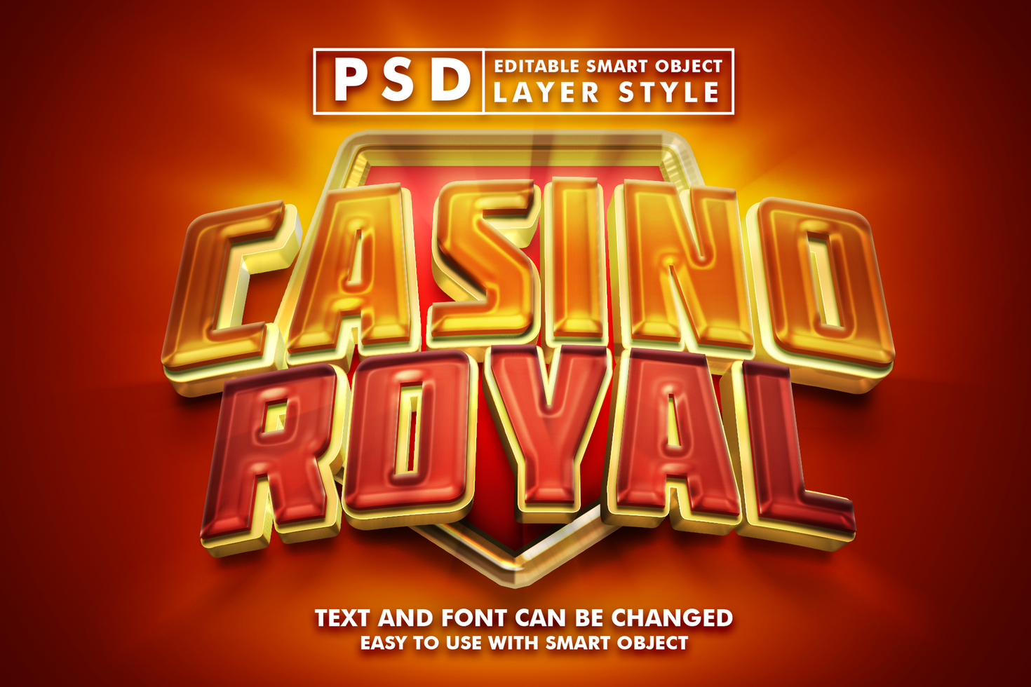 Casino Royal Editable Text Effect psd