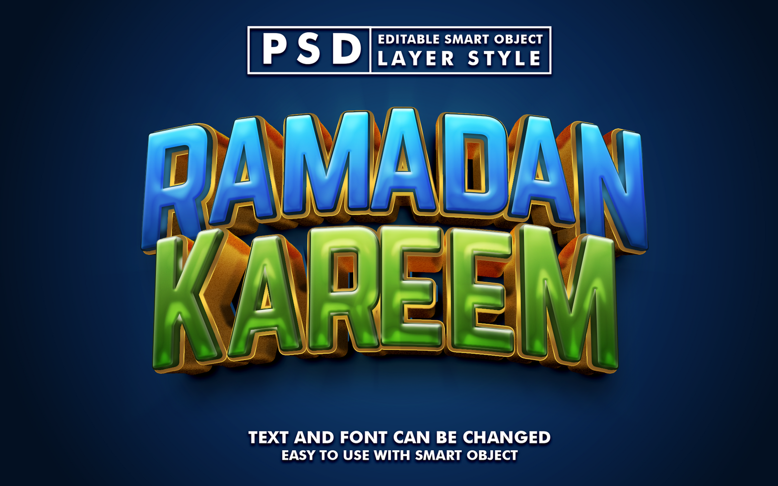 Ramadan Kareem Editable Text Effect psd