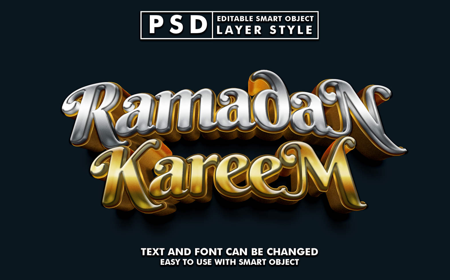 Ramadan Kareem Editable Text Effect psd