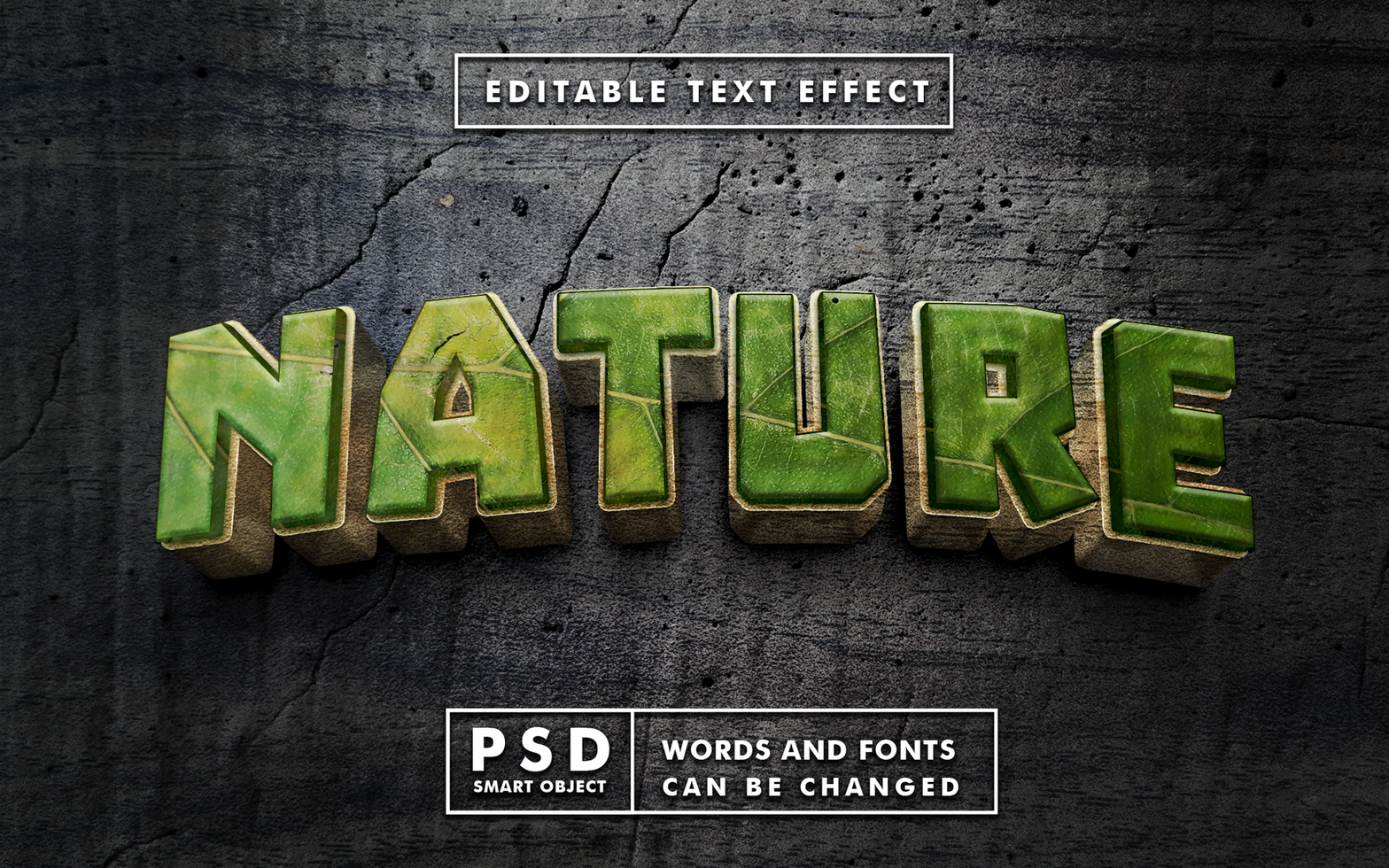 Nature Editable Text Effect psd