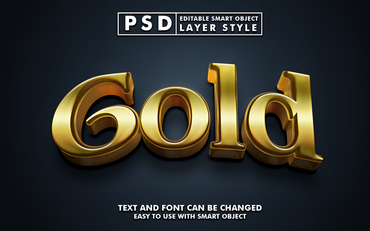Gold Editable Text Effect psd