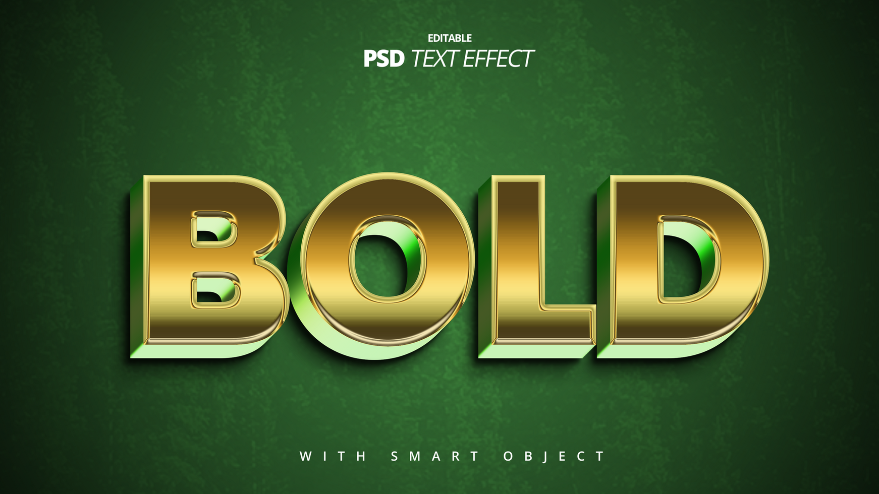 grassetto d'oro 3d brillante testo effetto psd