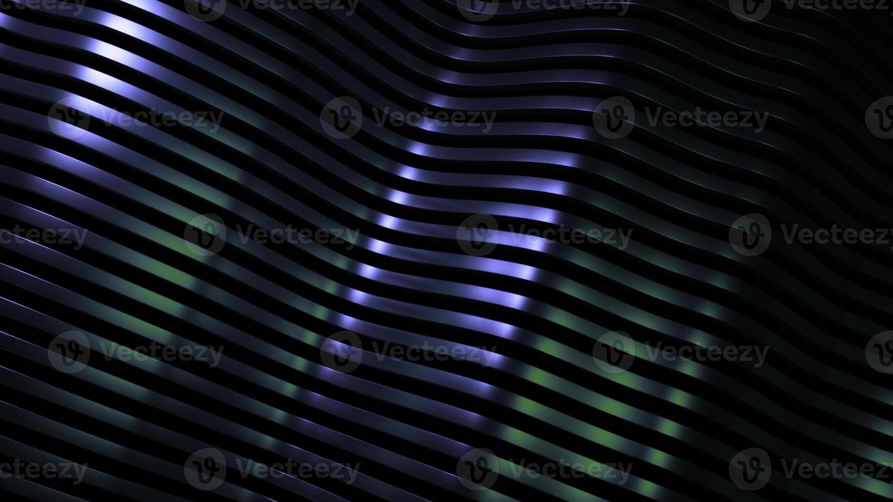 Background of metal bands moving in waves. Design. Beautiful colorful background with metal stripes. Shimmering with waves of color of metal stripes. photo