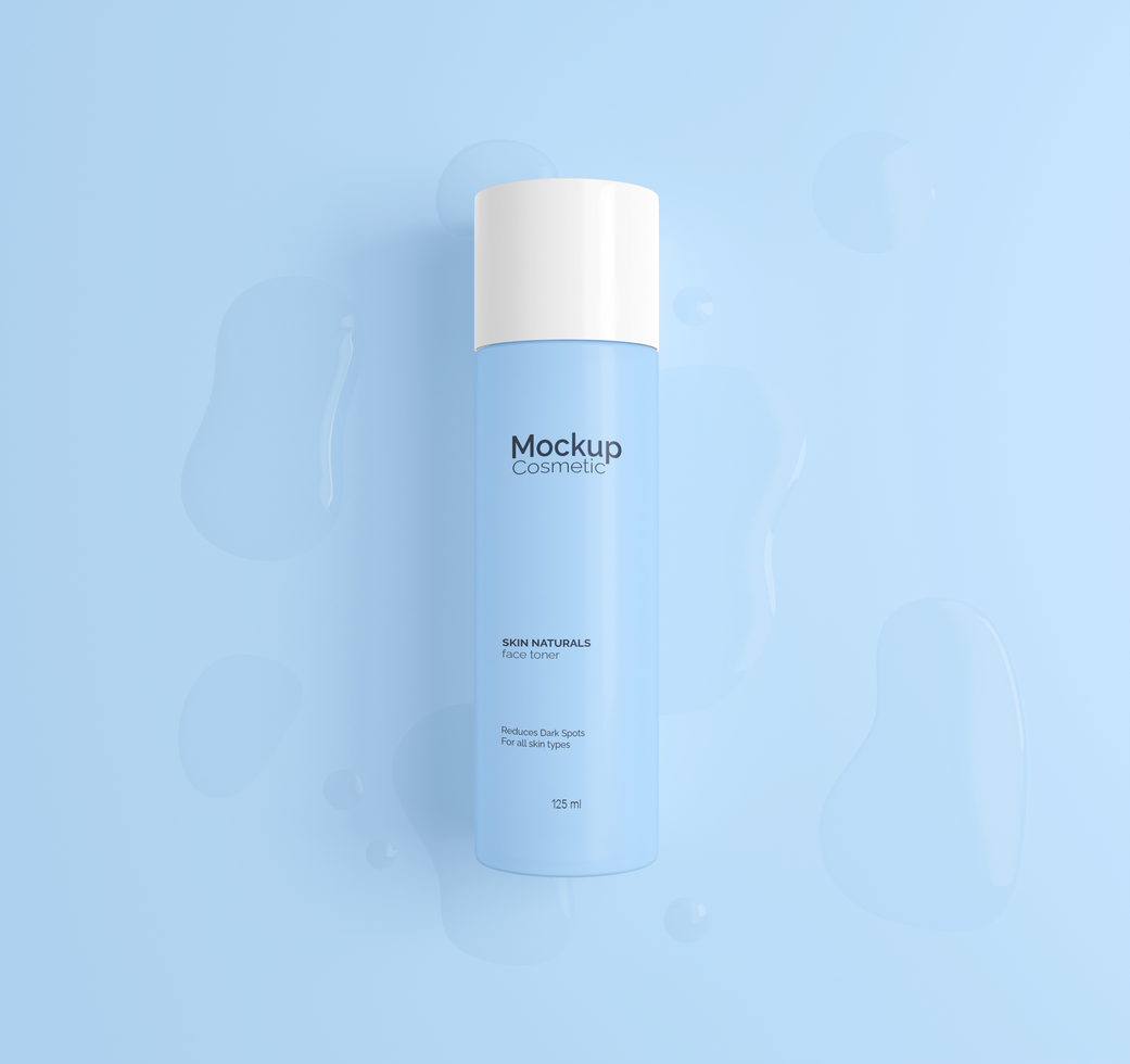 mockup di flacone cosmetico psd