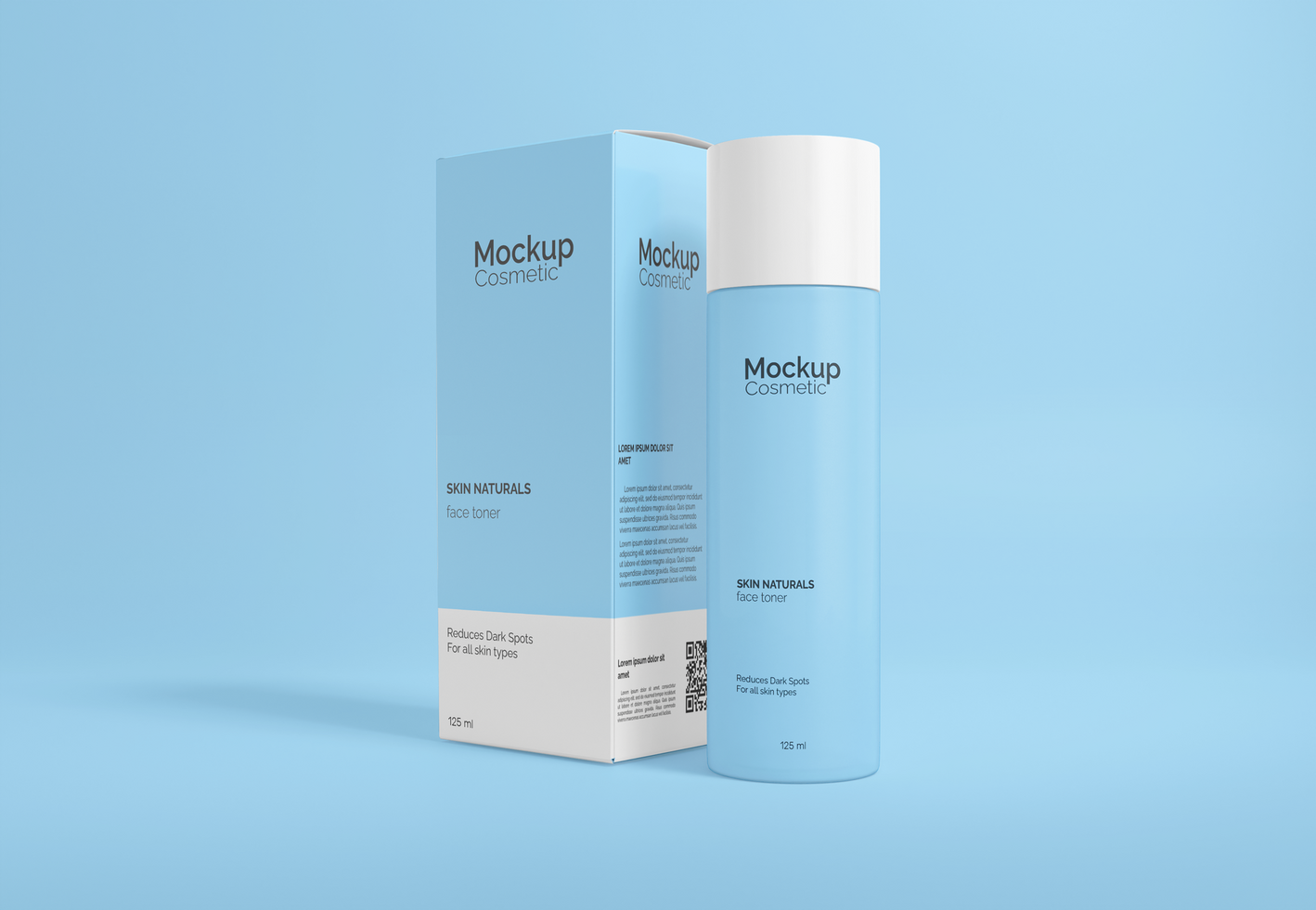 mockup di flacone cosmetico psd