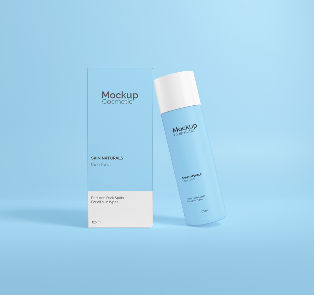 mockup di flacone cosmetico psd