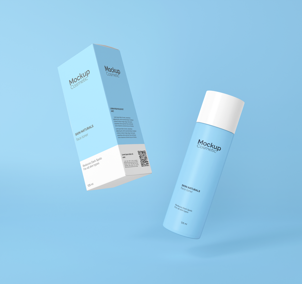 mockup di flacone cosmetico psd