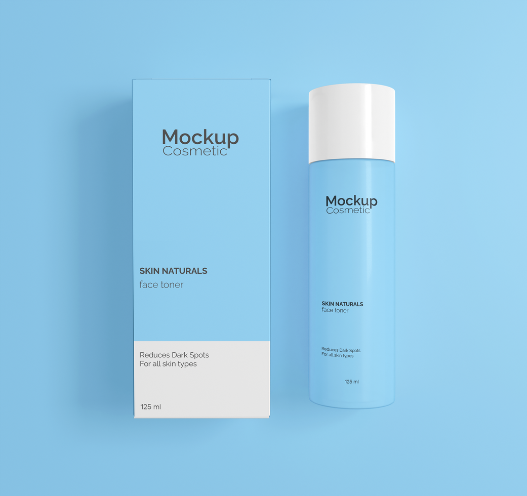 mockup di flacone cosmetico psd