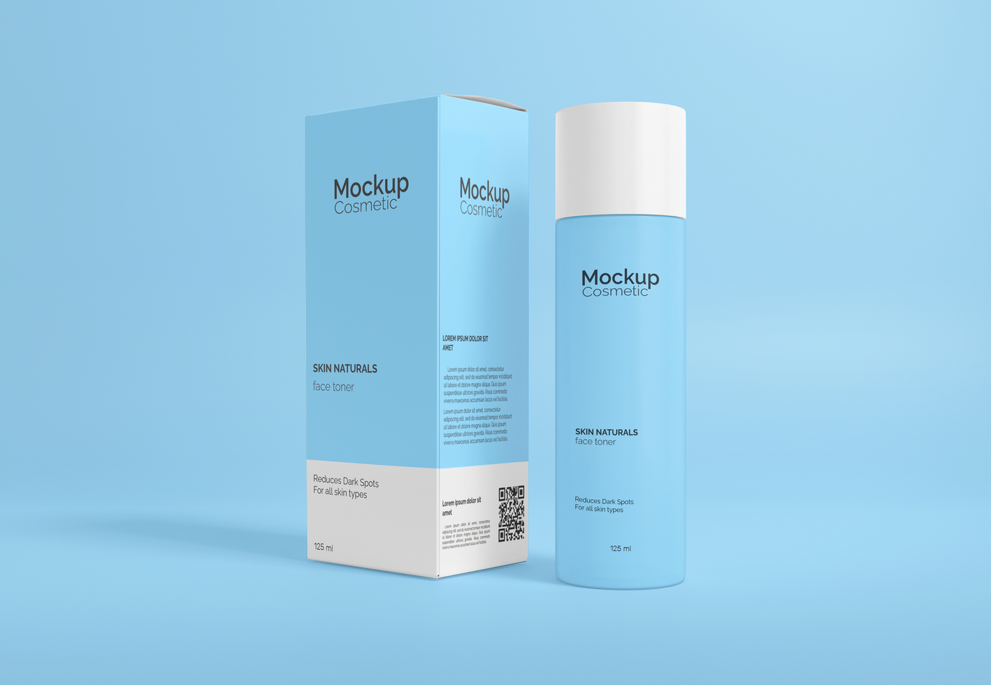 mockup di flacone cosmetico psd