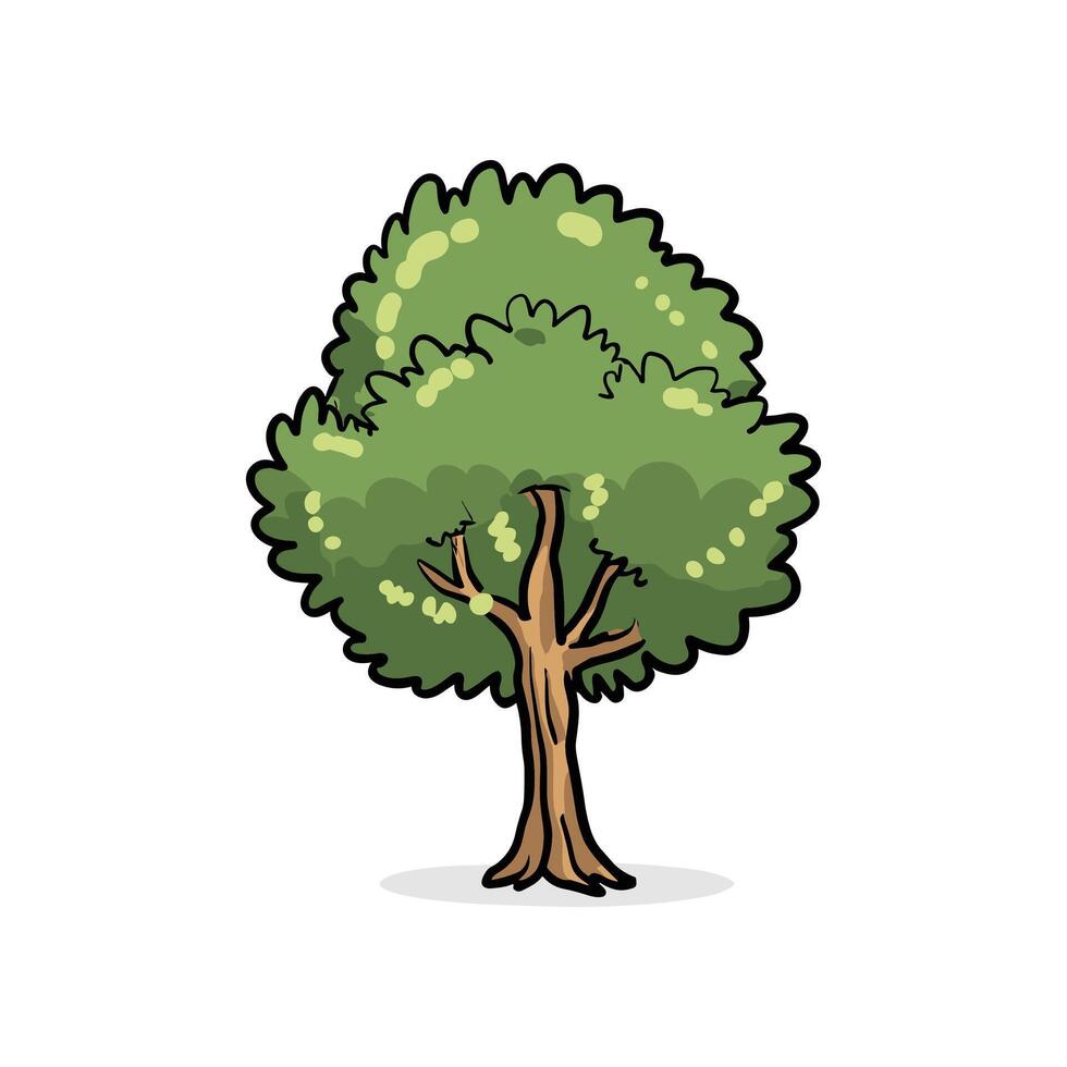 árbol con raíces vector ilustración