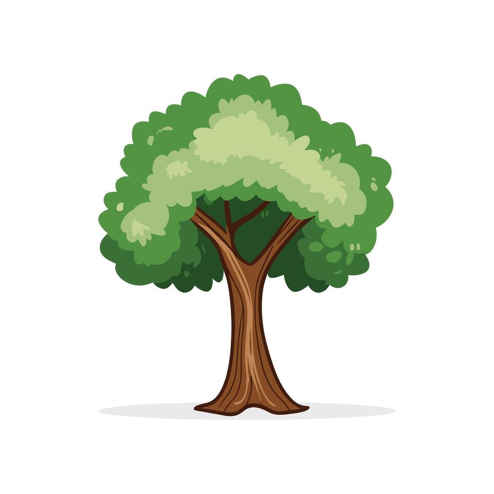 árbol con raíces vector ilustración