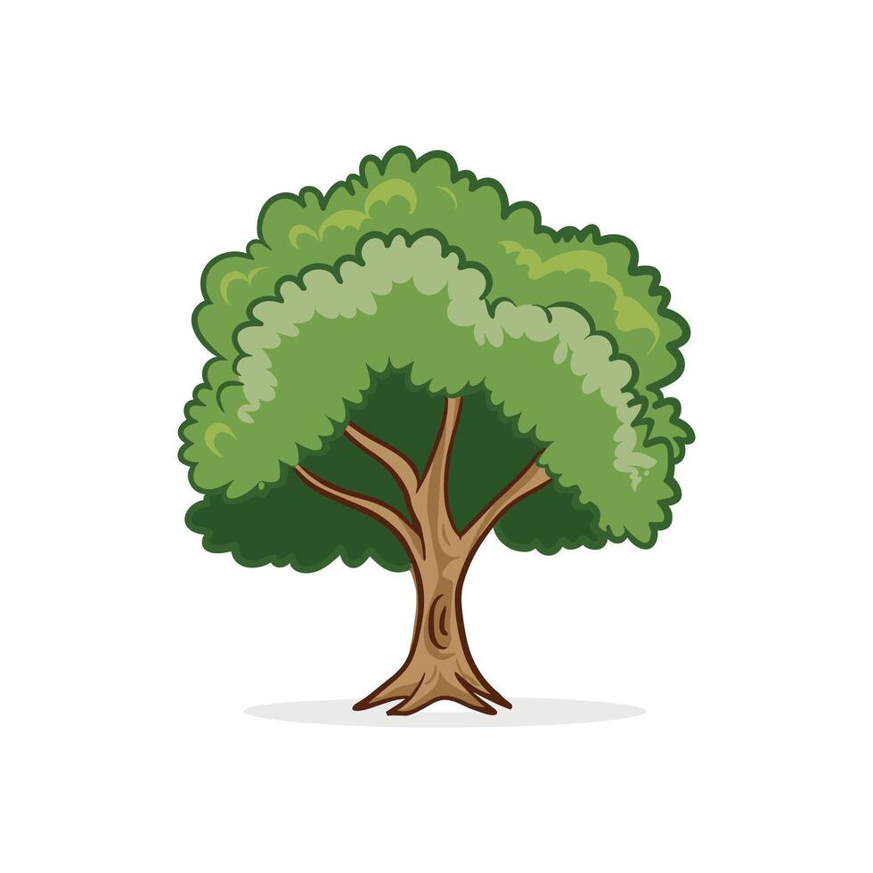 árbol con raíces vector ilustración