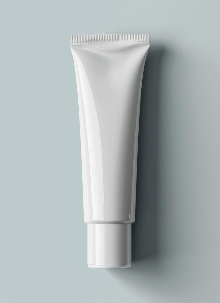 AI generated gray tube of toothpaste photo