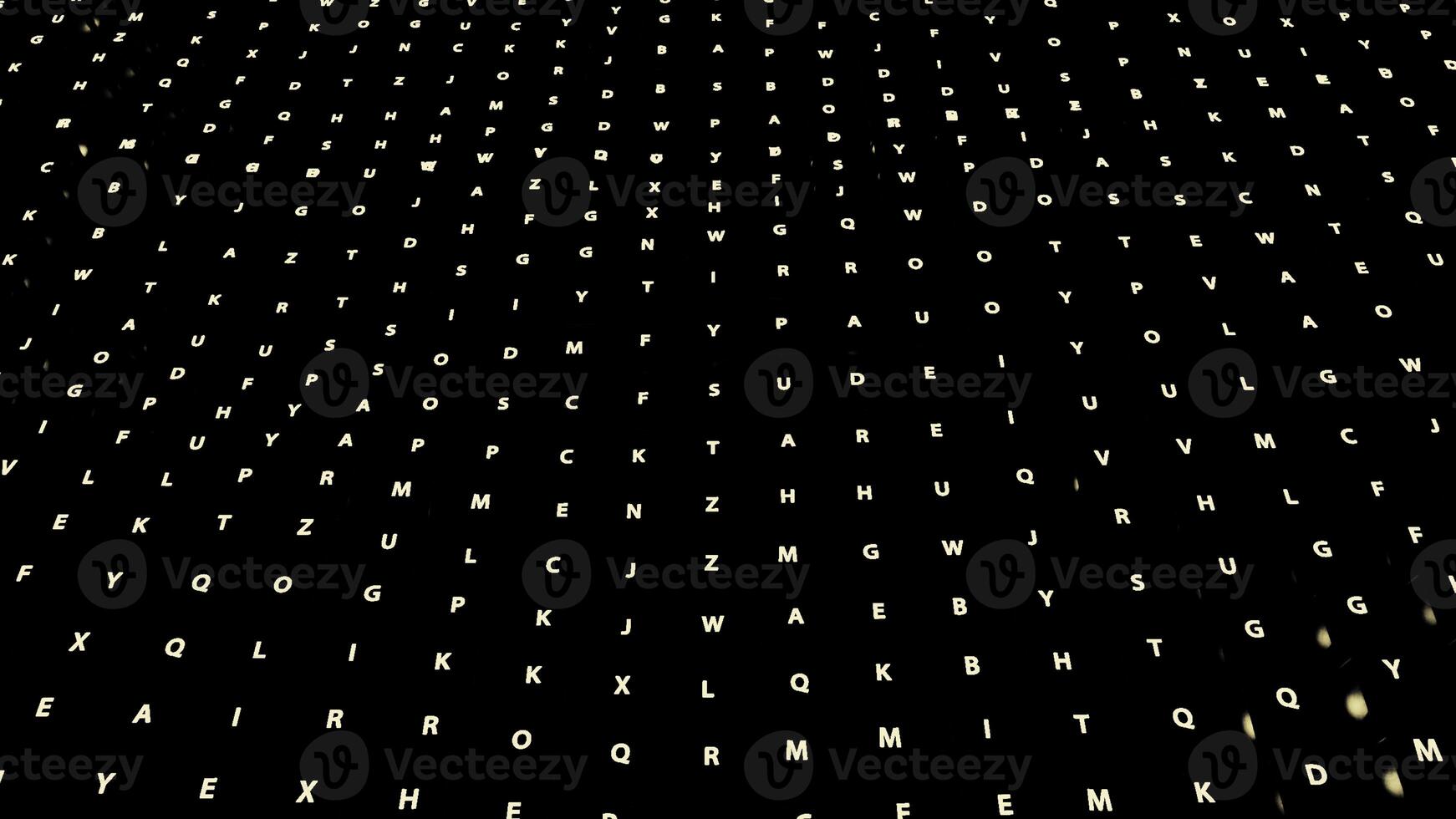 negro antecedentes con teclado llaves. diseño. brillante letras destacado en rojo y blanco colores en el animación moverse en diferente direcciones. foto