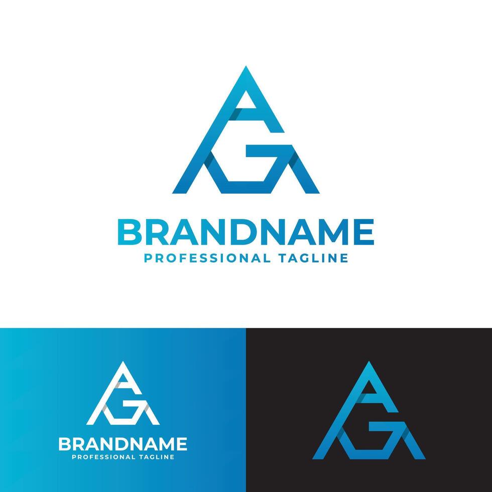 Letter AG Monogram Logo, suitable for business with AG or GA initials vector