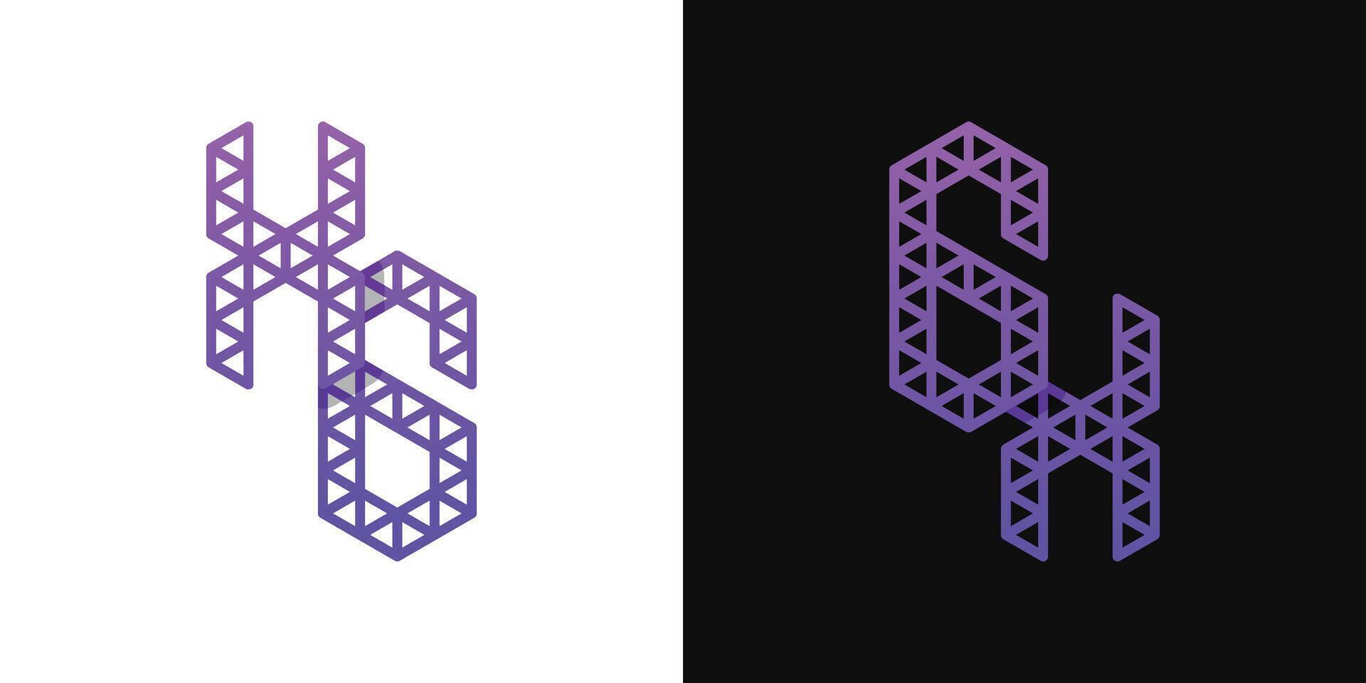 Letters GX and XG Polygon Logo, suitable for business related to polygon with GX or XG initials vector
