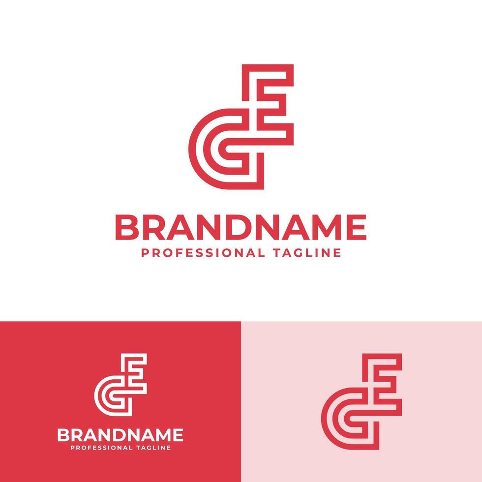 Modern Initials GE Logo, suitable for business with GE or EG initials vector