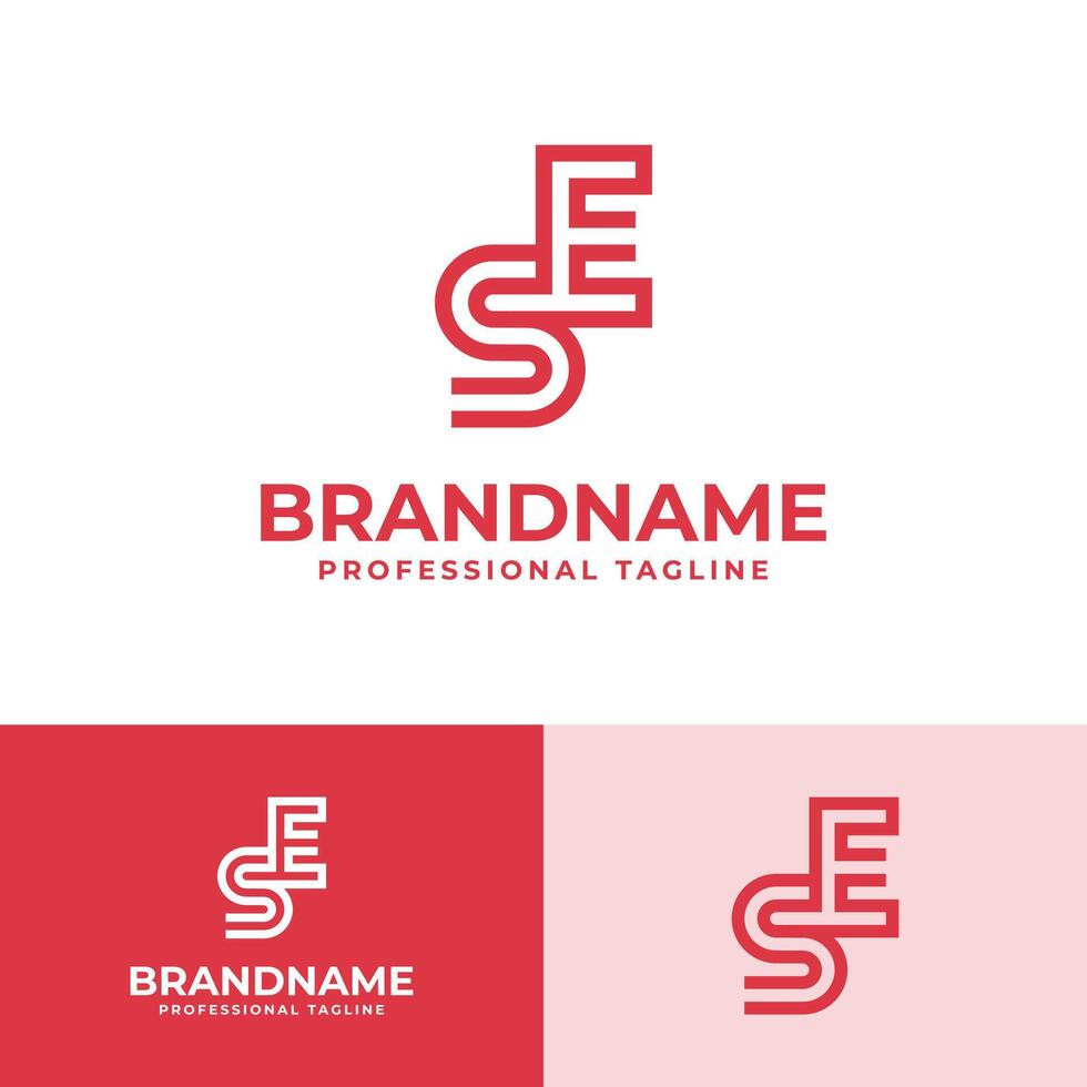 Modern Initials SE Logo, suitable for business with SE or ES initials vector