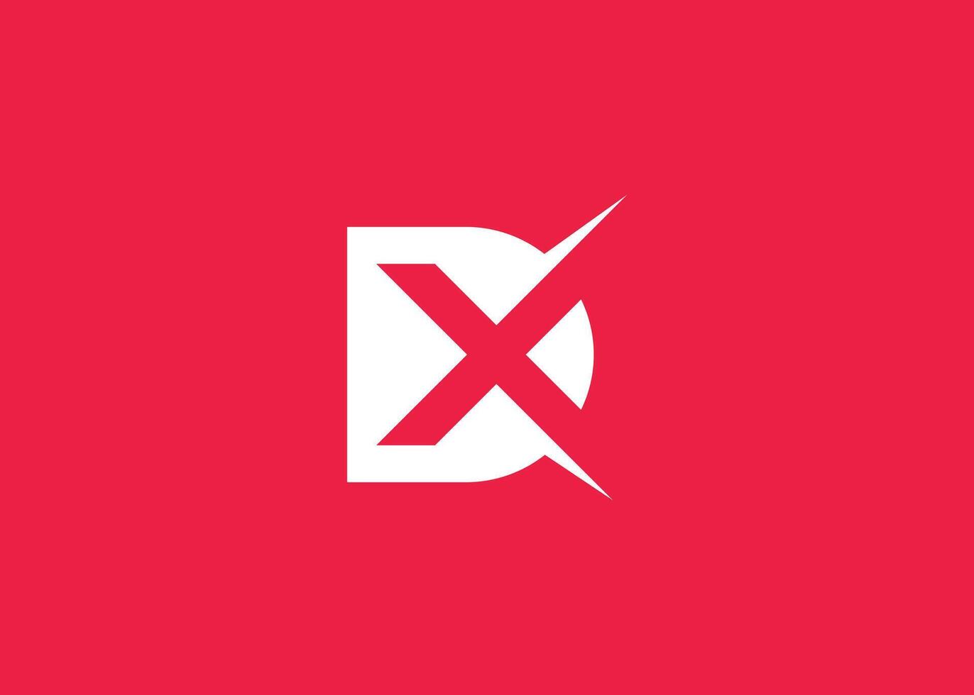 Letter D X monogram logo design vector template