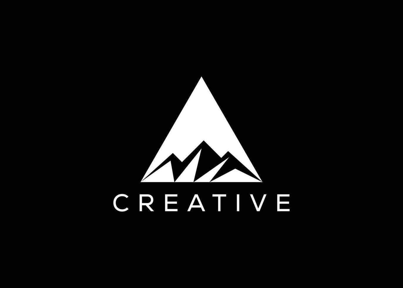 Minimal Letter A mountain logo design vector template. Initial Letter A hill vector logo