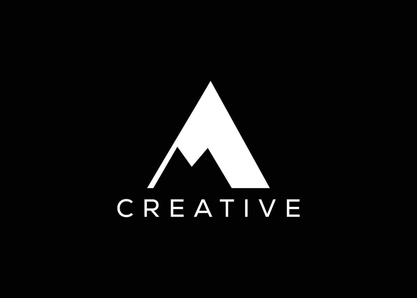 Minimal Letter A mountain logo design vector template. Initial Letter A hill vector logo