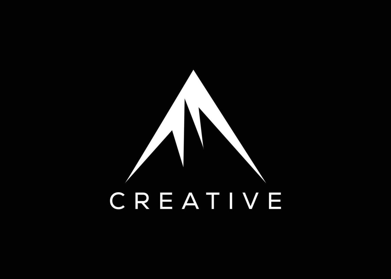 Minimal Letter A mountain logo design vector template. Initial Letter A hill vector logo