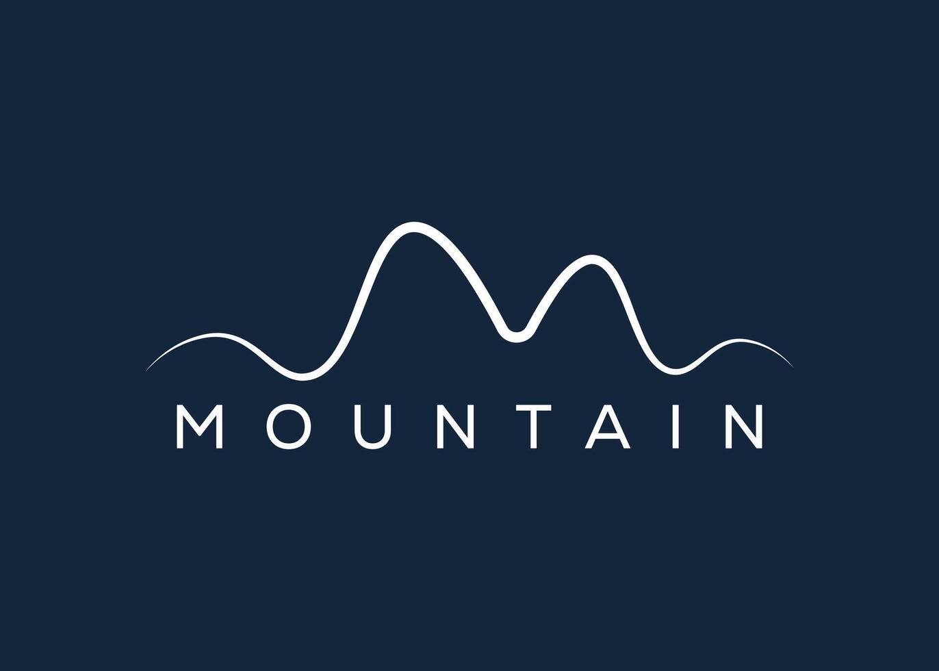 Minimal Mountain logo design vector template. Hill vector logo