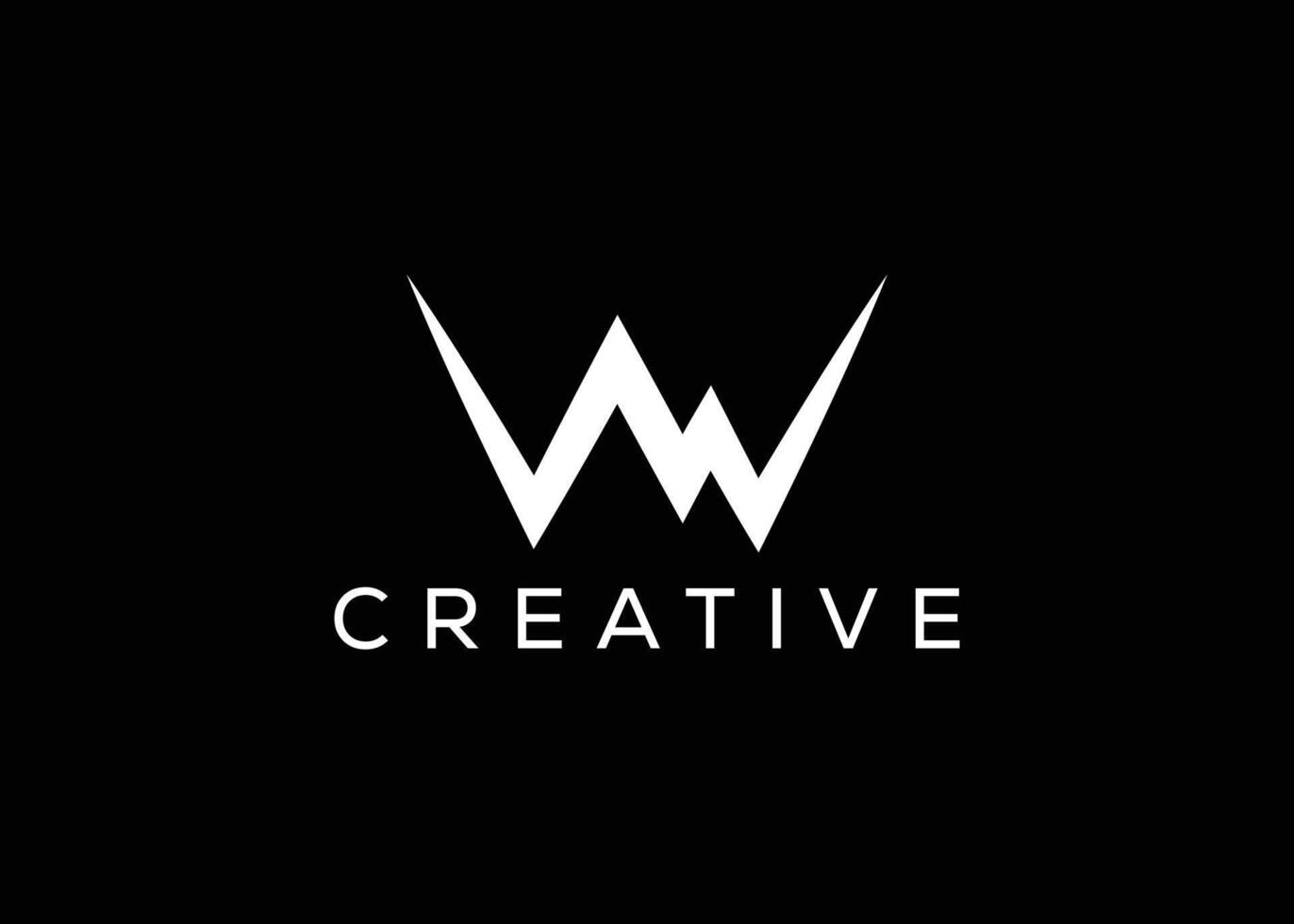 Minimal Letter W mountain logo design vector template. Initial Letter W hill vector logo