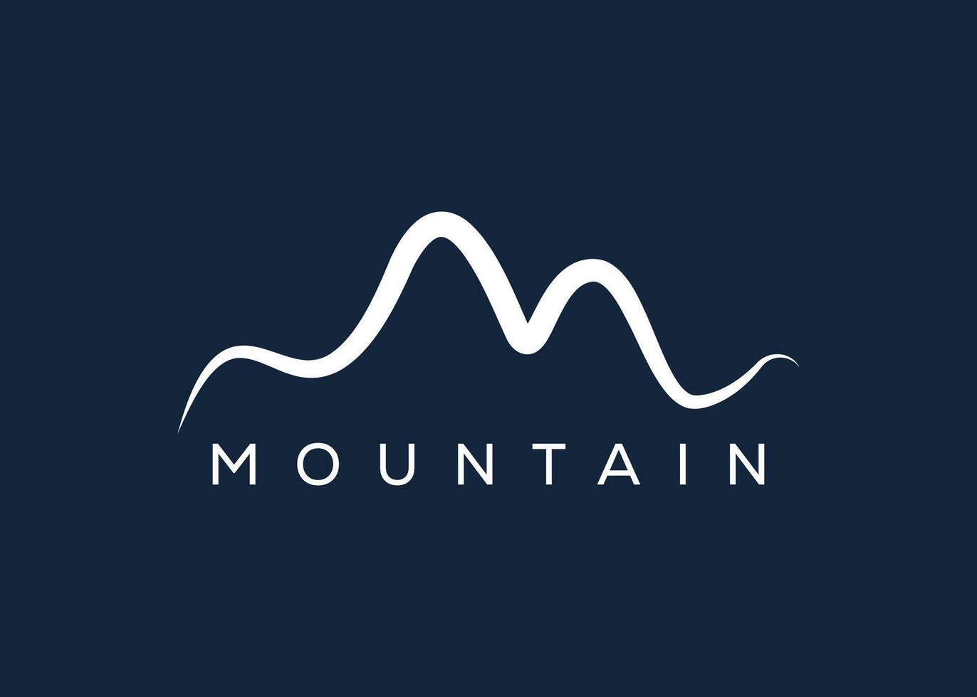 Minimal Mountain logo design vector template. Hill vector logo