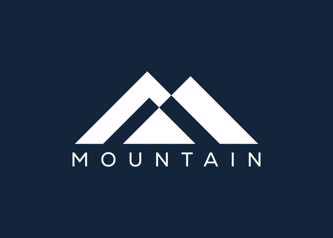 Minimal Mountain logo design vector template. Hill vector logo
