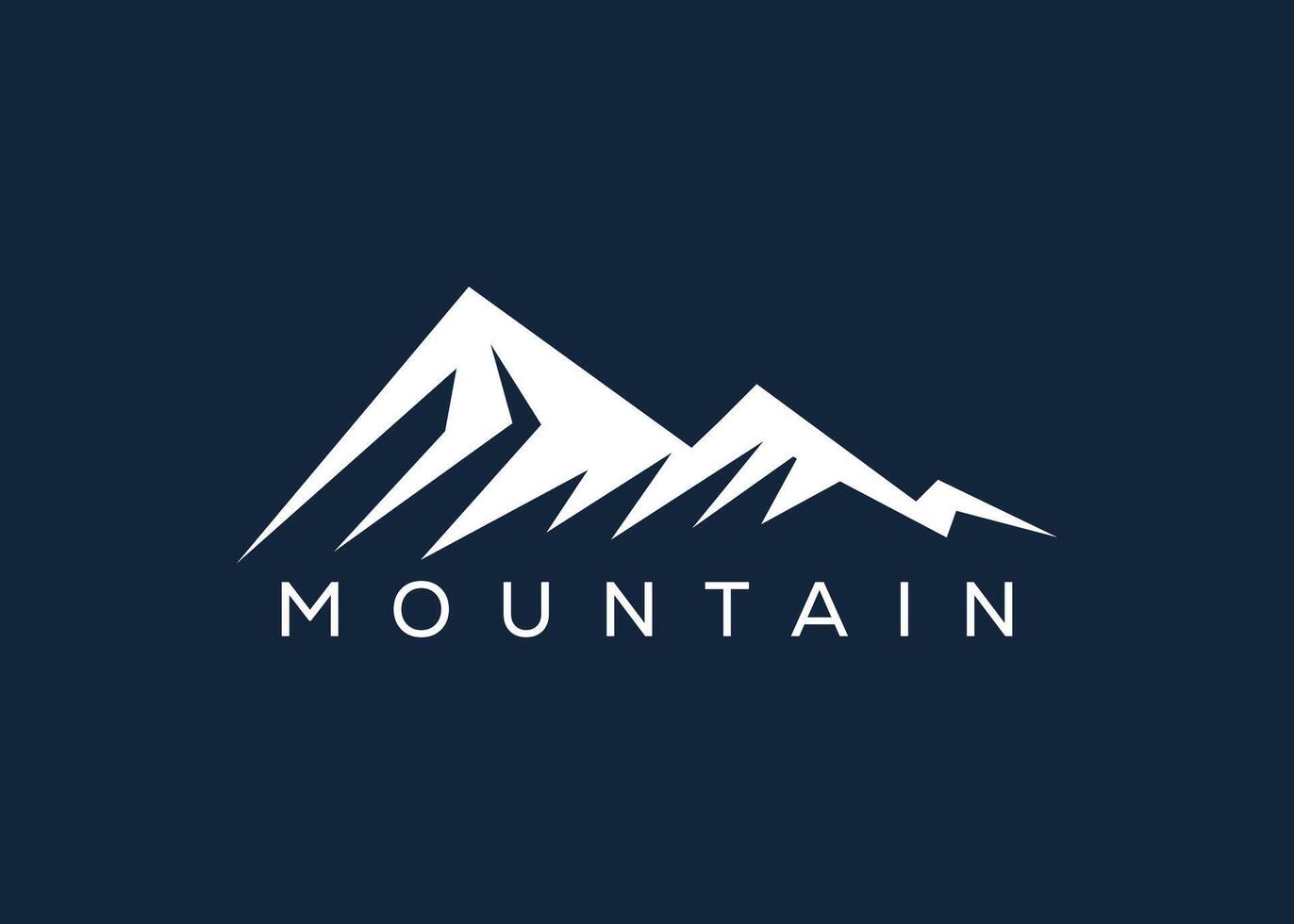 Minimal Mountain logo design vector template. Hill vector logo