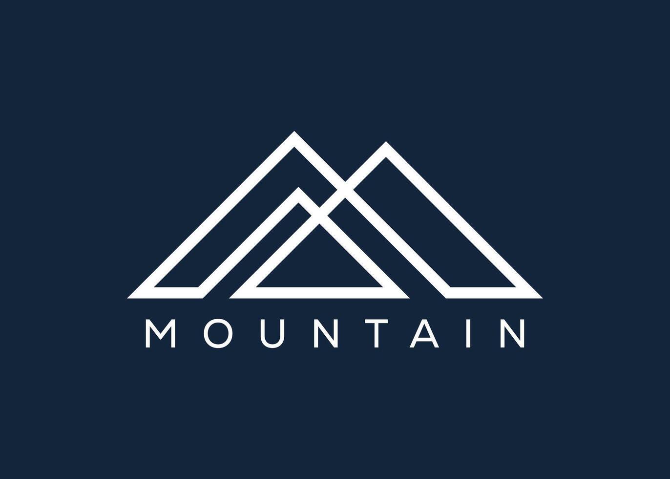 Minimal Mountain logo design vector template. Hill vector logo