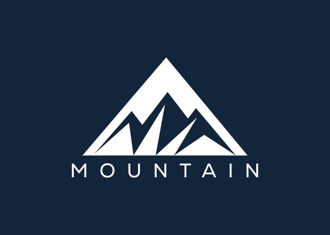 Minimal Mountain logo design vector template. Hill vector logo