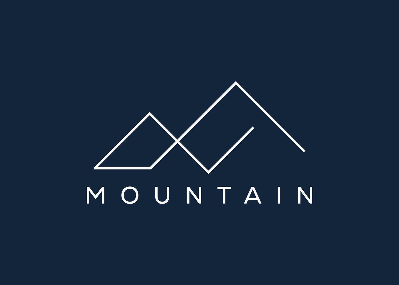 Minimal Mountain logo design vector template. Hill vector logo