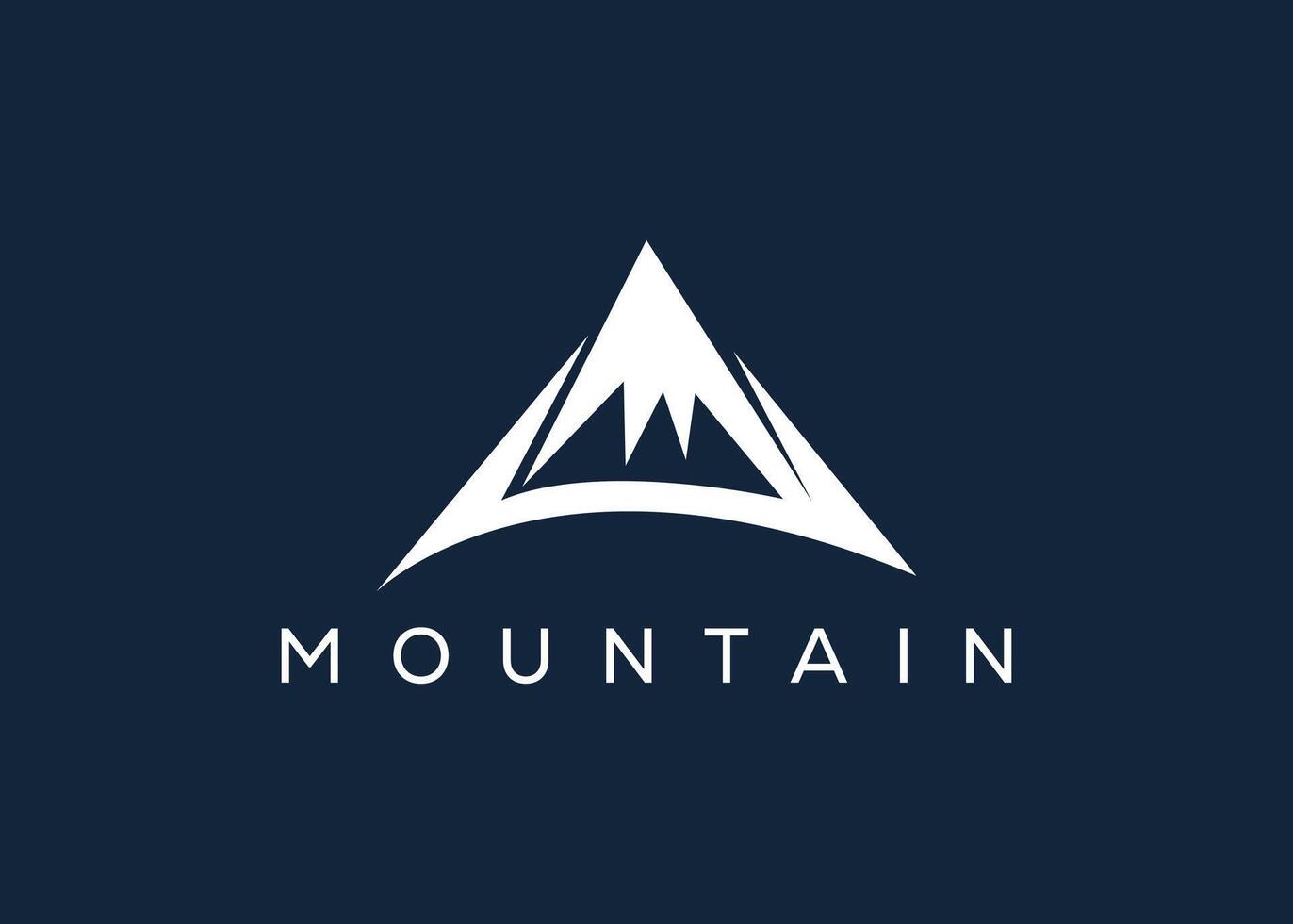 Minimal Mountain logo design vector template. Hill vector logo