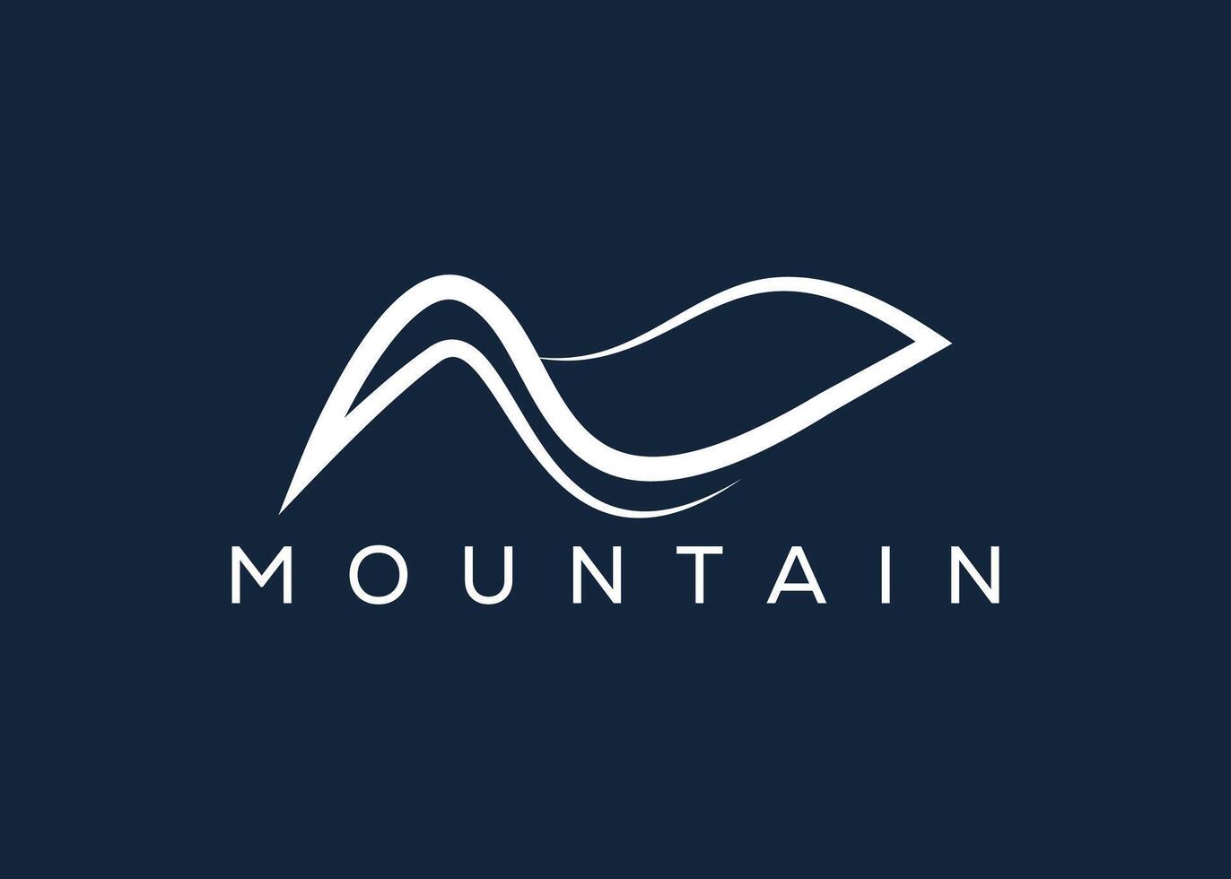 Minimal Mountain logo design vector template. Hill vector logo