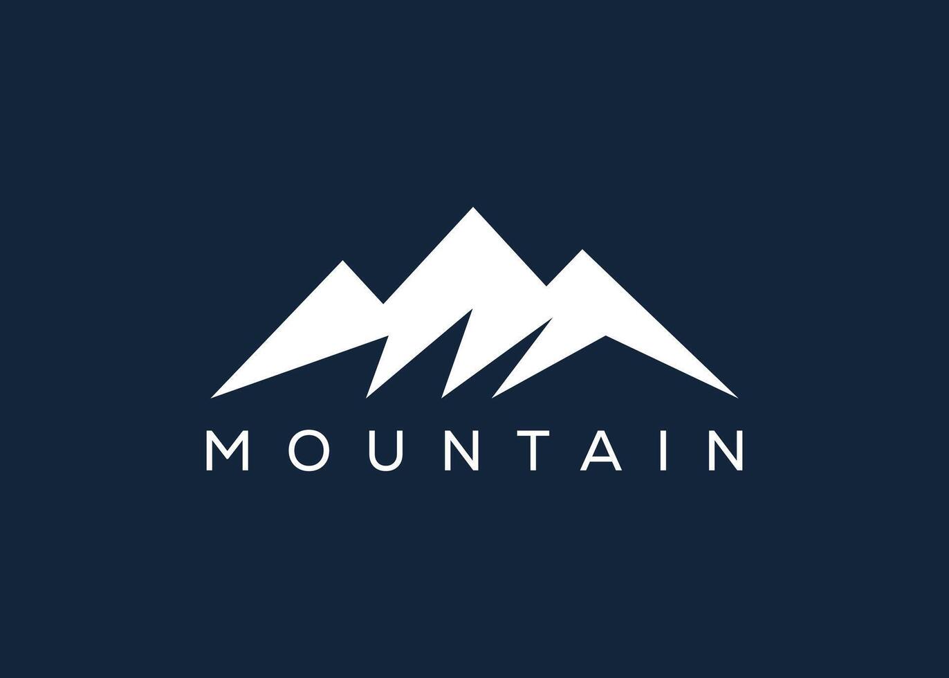 Minimal Mountain logo design vector template. Hill vector logo