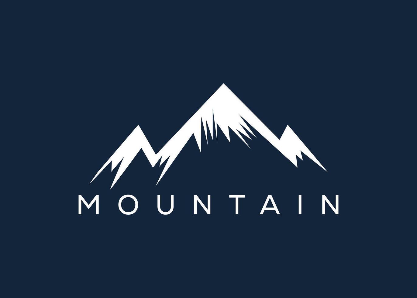 Minimal Mountain logo design vector template. Hill vector logo