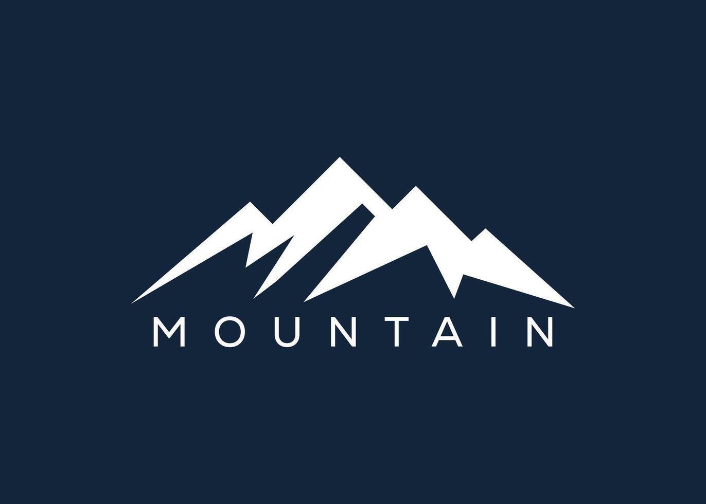 Minimal Mountain logo design vector template. Hill vector logo