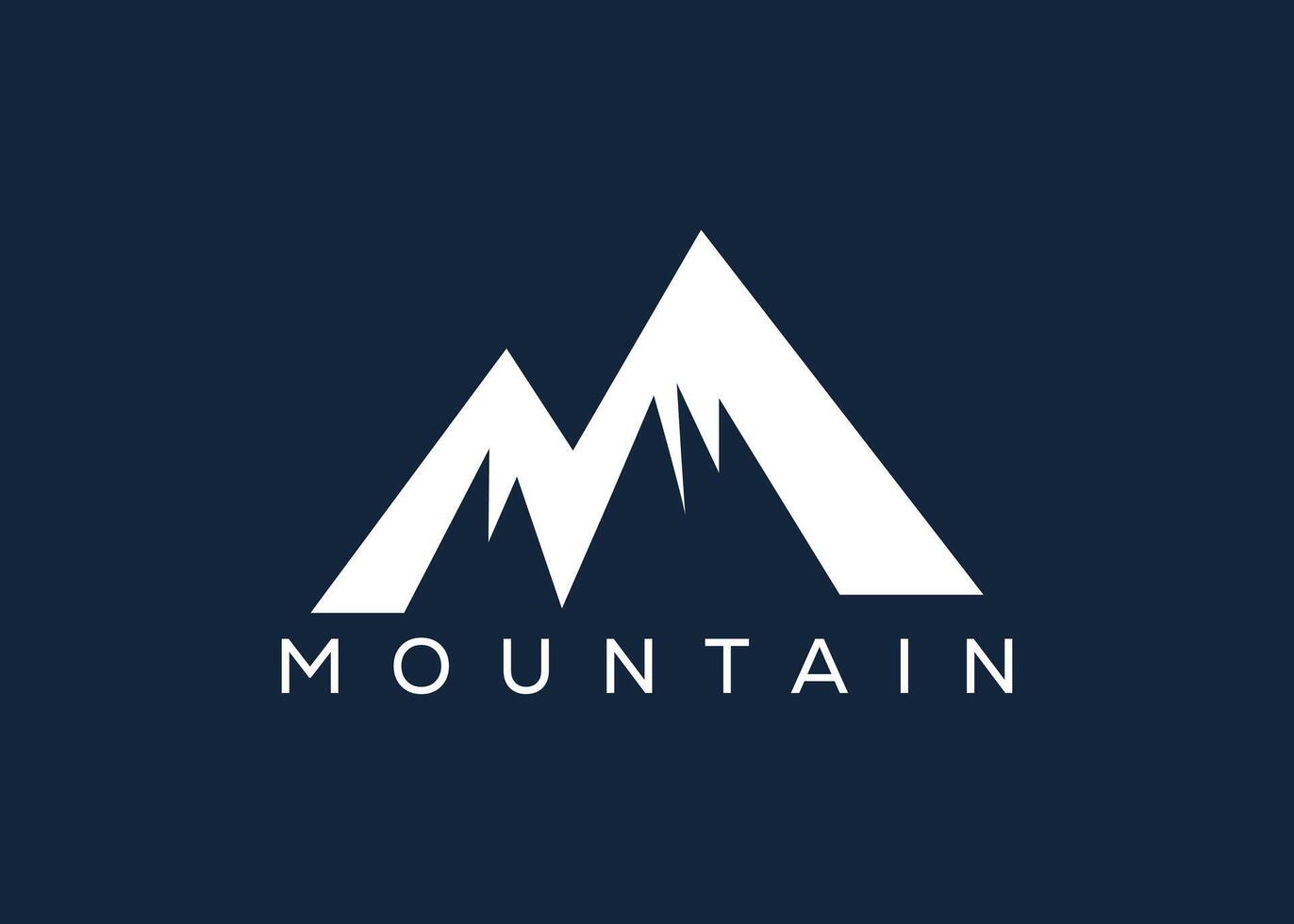 Minimal Mountain logo design vector template. Hill vector logo