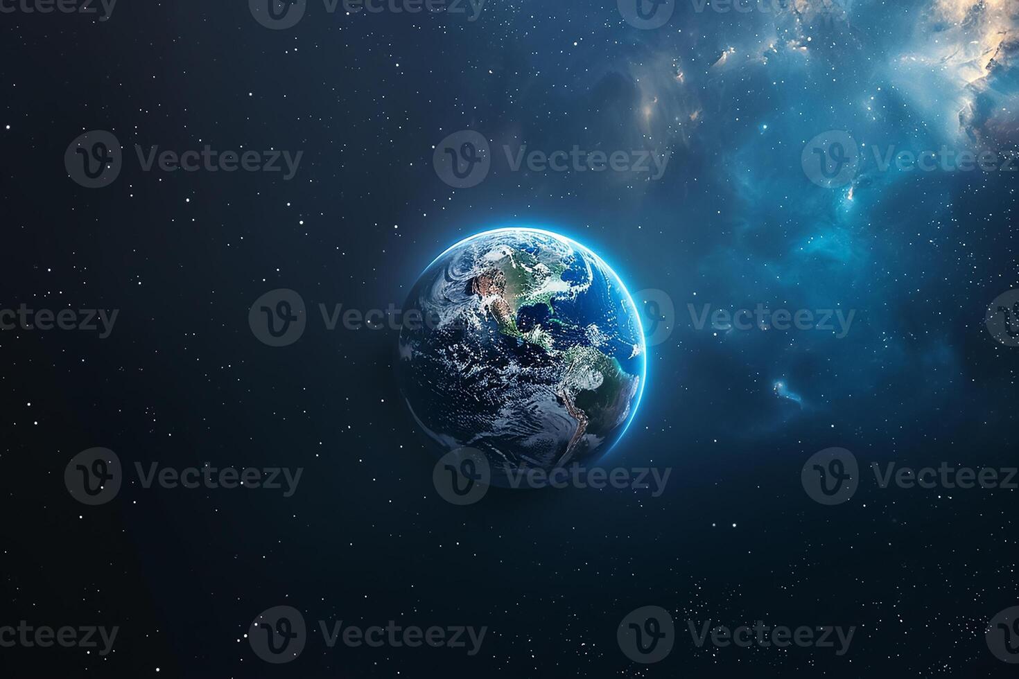 AI generated The planet earth view from space photo