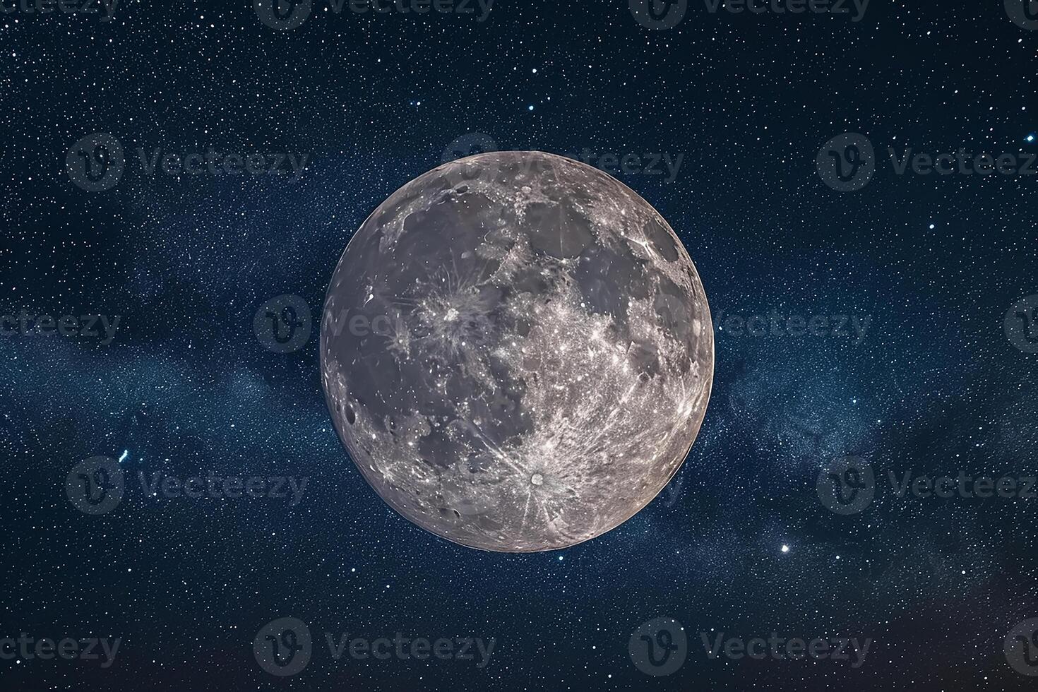 ai generado el Luna ver desde espacio foto
