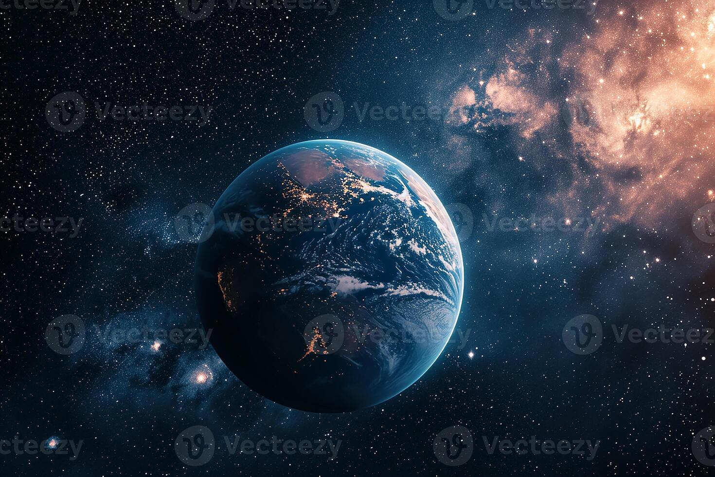 AI generated The planet earth view from space photo