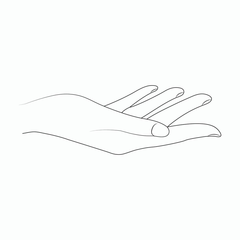 Hand line art vector eps