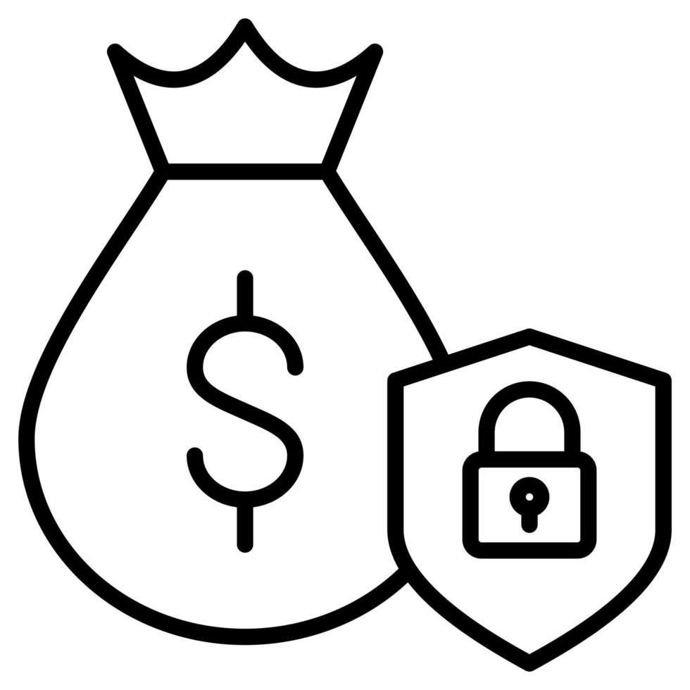 Asset Defender icon line vector illustration
