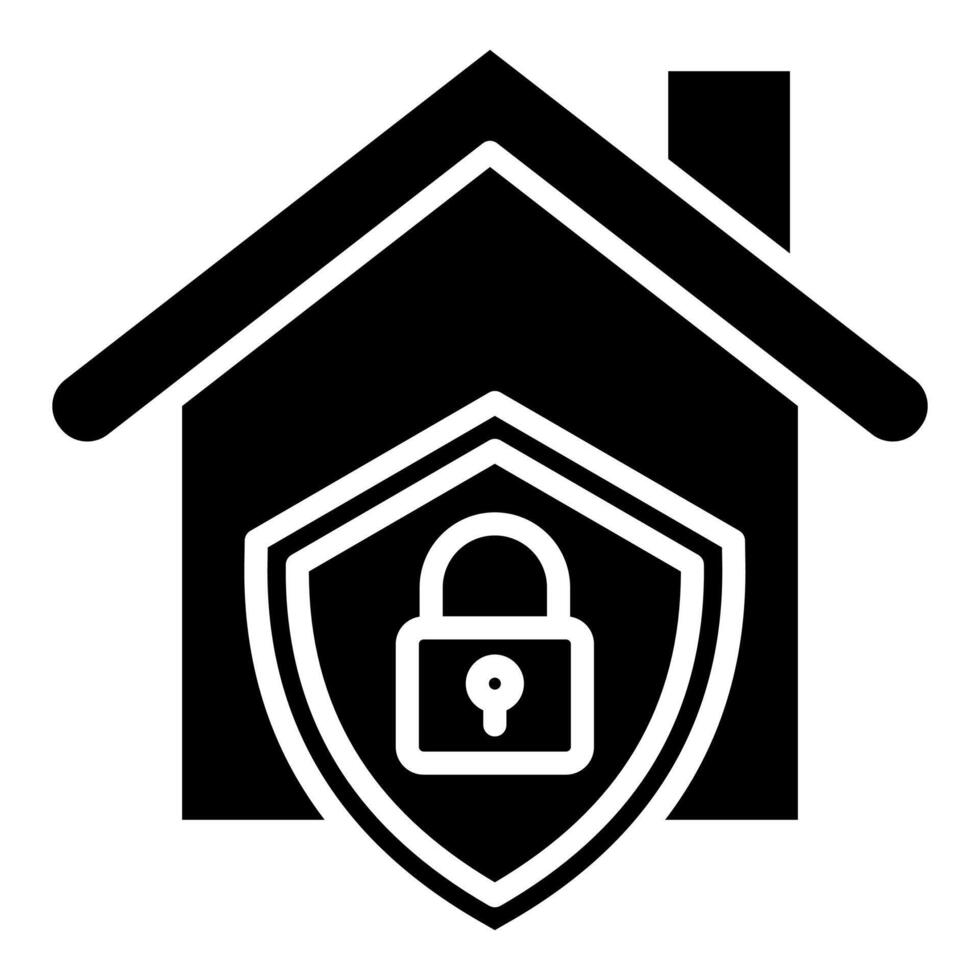 Property Guardian icon line vector illustration