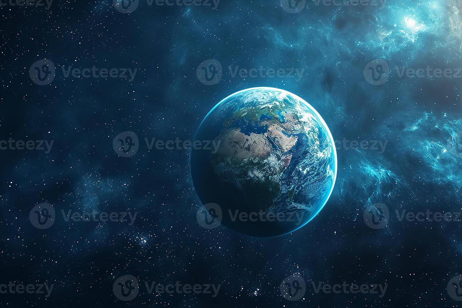 AI generated The planet earth view from space photo