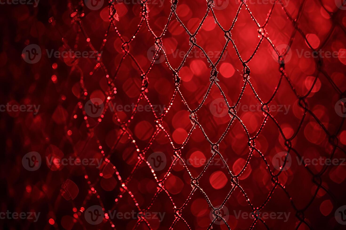 AI generated red color background surrounded by romantic atmosphere of floating Red heart shaped cutout papers photo