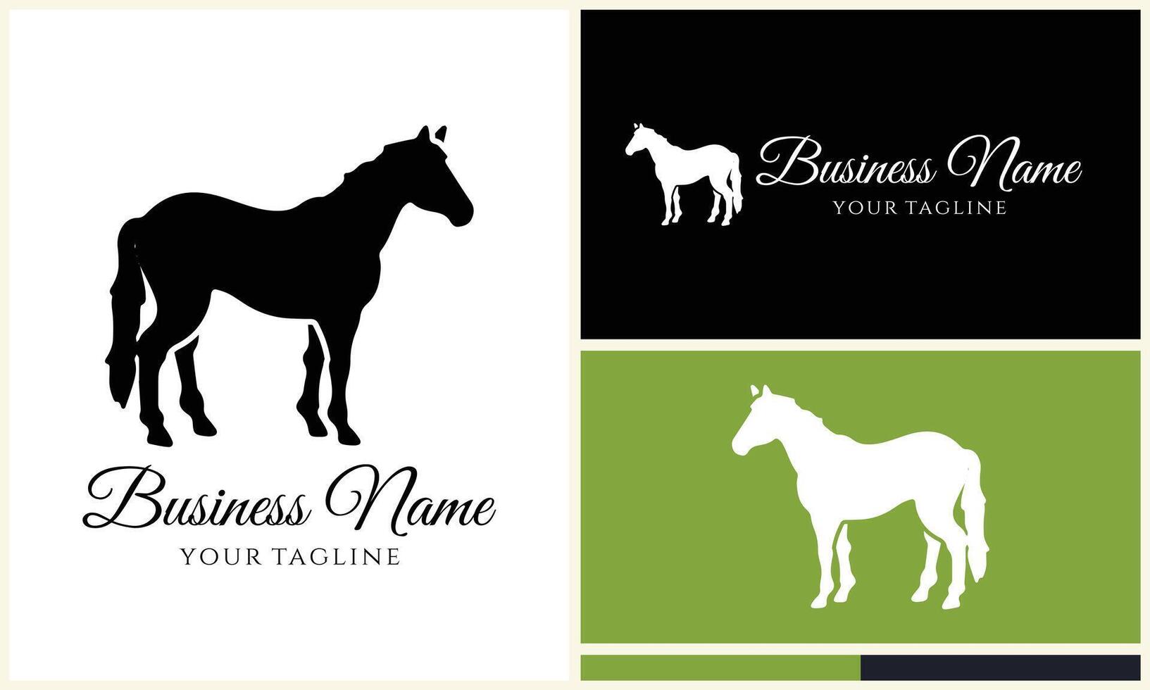 vector horse line logo template
